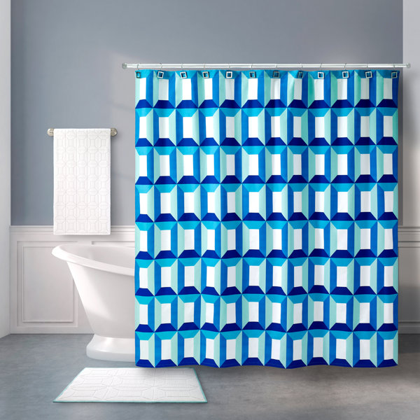 Jonathan Adler Sorrento Geometric 100 Cotton Shower Curtain Wayfair